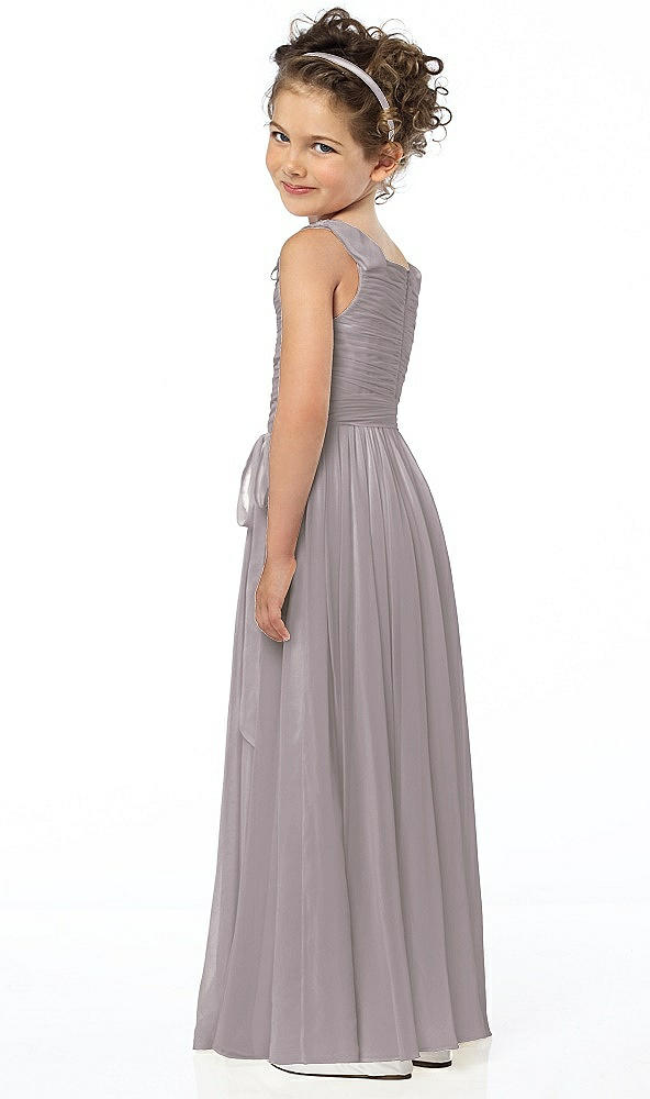 Back View - Cashmere Gray Flower Girl Style FL4033