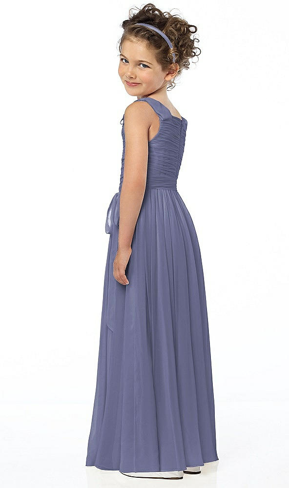 Back View - French Blue Flower Girl Style FL4033