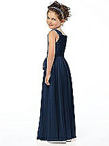 Rear View Thumbnail - Midnight Navy Flower Girl Style FL4033