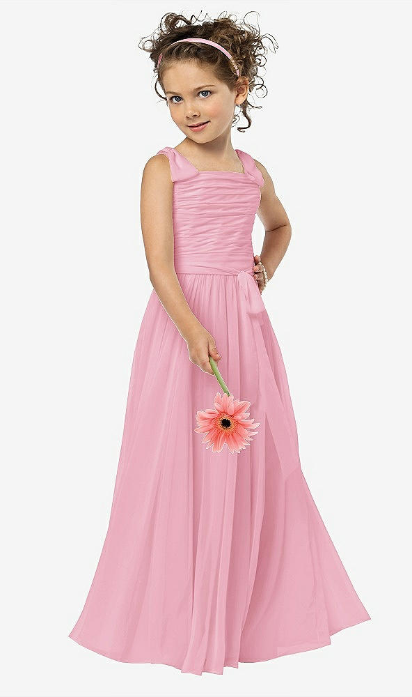 Front View - Peony Pink Flower Girl Style FL4033