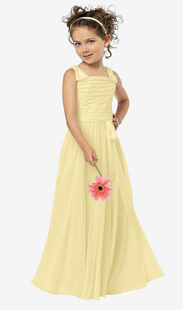 Front View - Pale Yellow Flower Girl Style FL4033