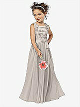 Front View Thumbnail - Taupe Flower Girl Style FL4033