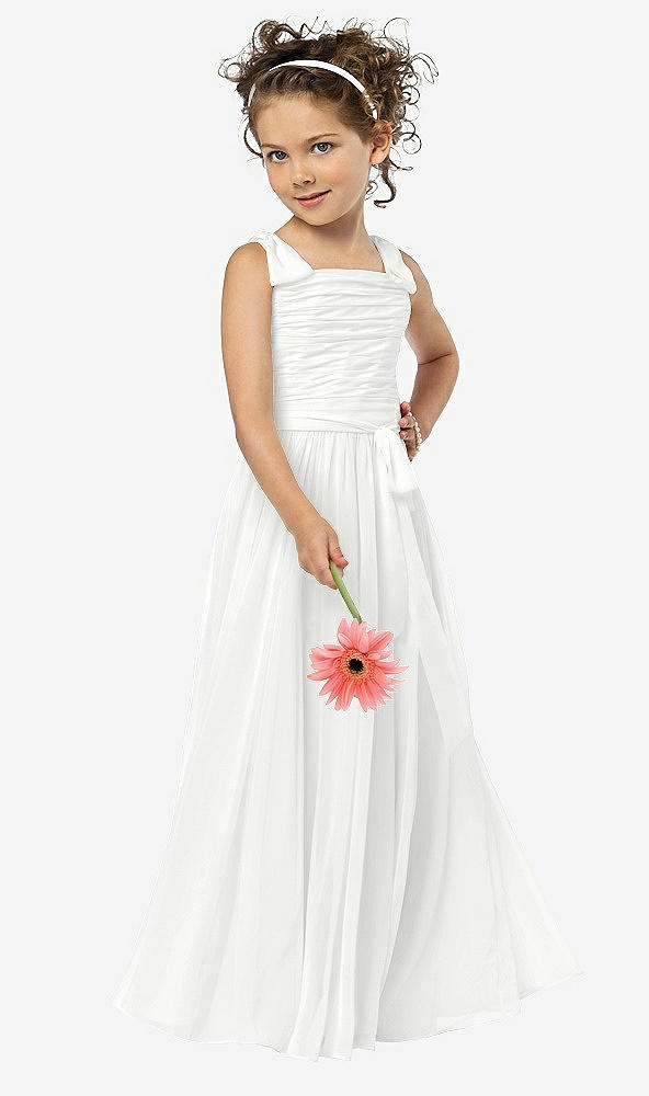 Front View - White Flower Girl Style FL4033