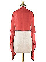 Alt View 1 Thumbnail - Perfect Coral Sheer Crepe Stole