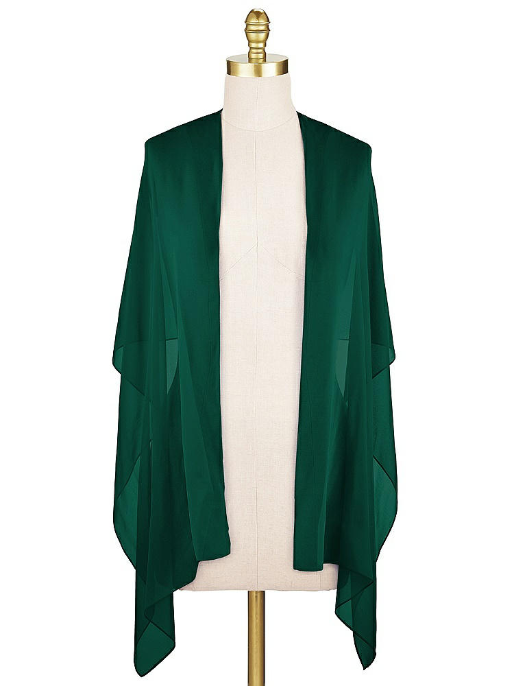 Front View - Hunter Green Sheer Crepe Stole