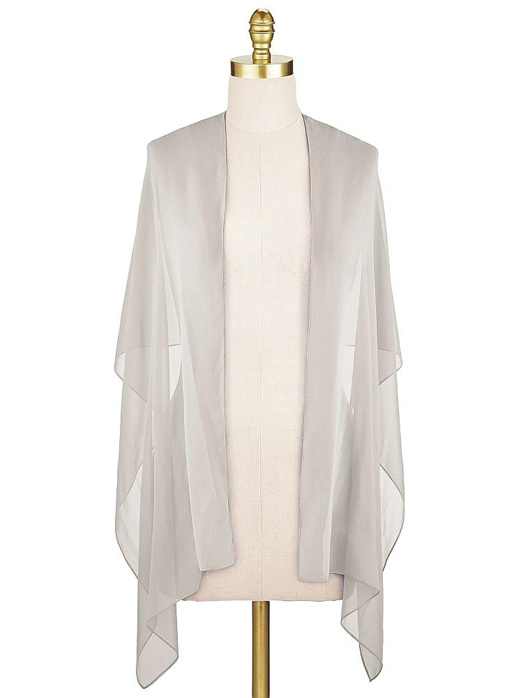 Front View - Oyster Sheer Crepe Stole