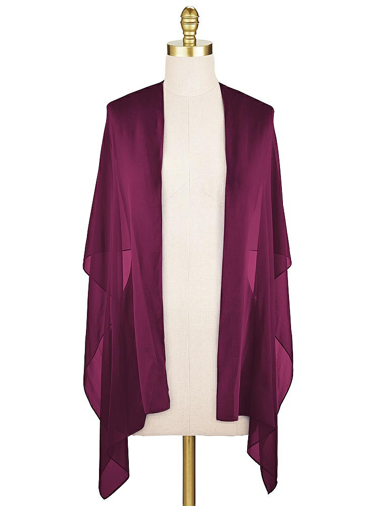 Front View - Ruby Sheer Crepe Stole