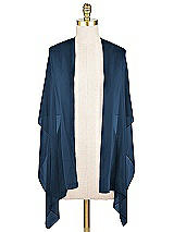 Front View Thumbnail - Sofia Blue Sheer Crepe Stole