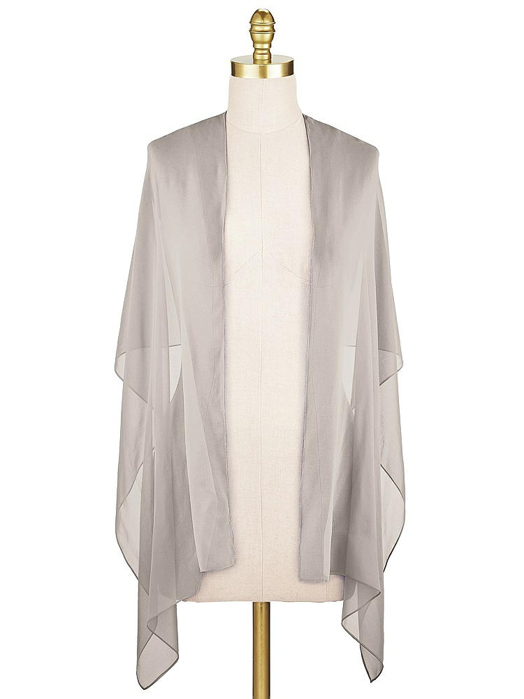 Front View - Taupe Sheer Crepe Stole
