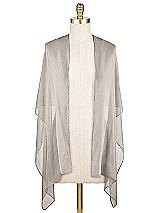 Front View Thumbnail - Taupe Sheer Crepe Stole