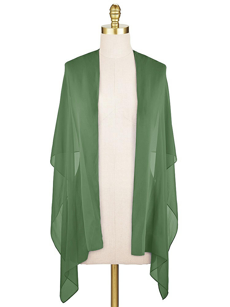 Front View - Vineyard Green Sheer Crepe Stole