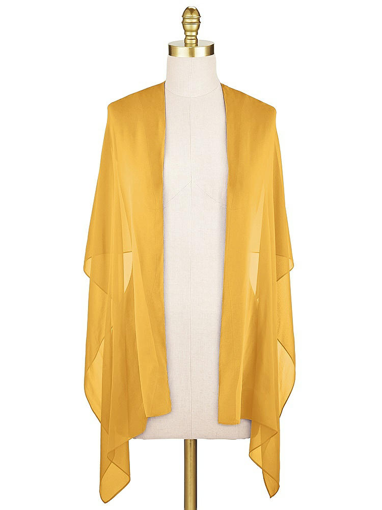 Front View - NYC Yellow Lux Chiffon Stole
