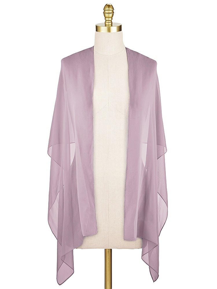 Front View - Suede Rose Lux Chiffon Stole
