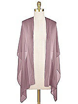Front View Thumbnail - Dusty Rose Lux Chiffon Stole