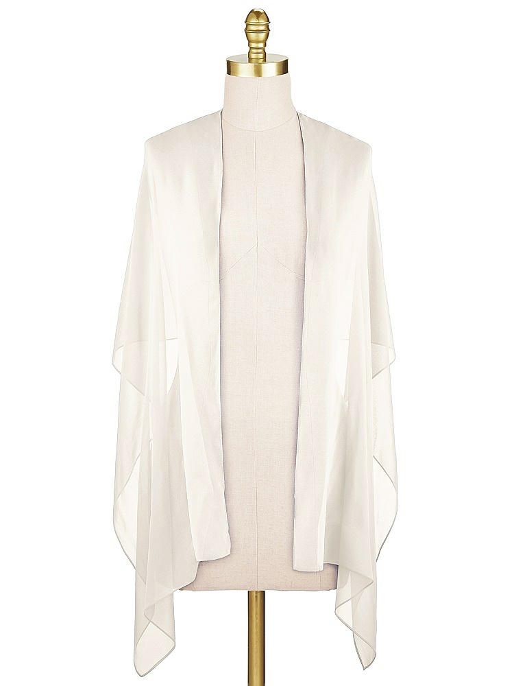 Front View - Ivory Lux Chiffon Stole