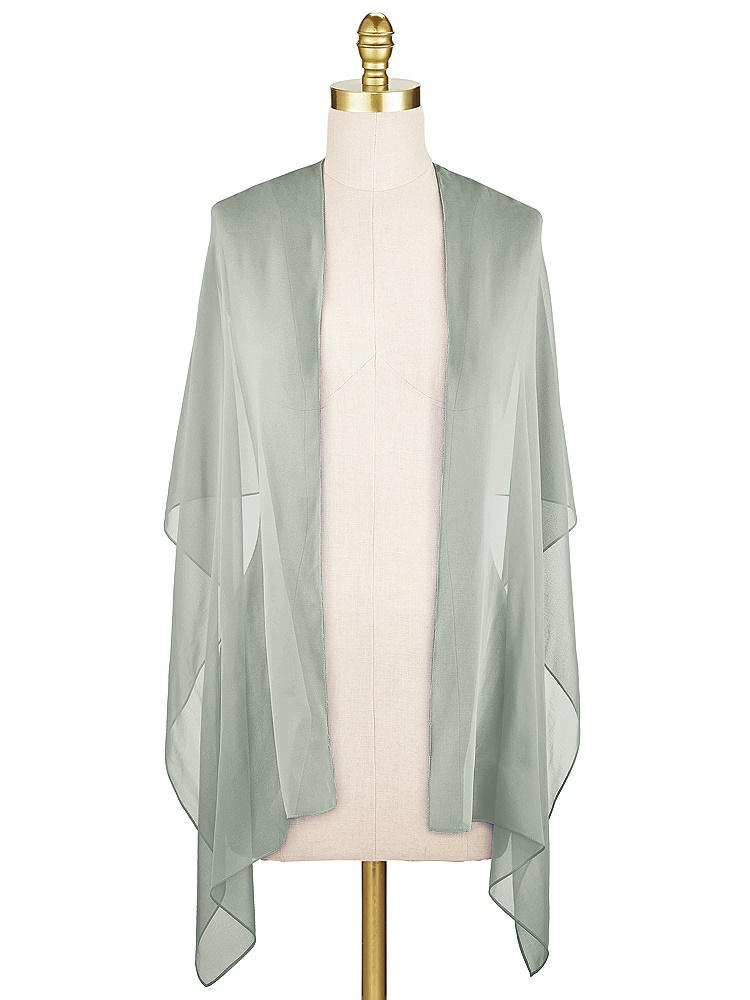Front View - Willow Green Lux Chiffon Stole