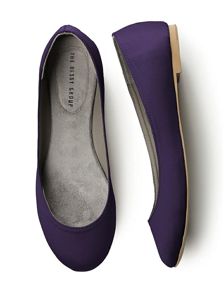 Front View - Concord Simple Satin Ballet Wedding Flats