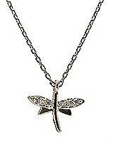 Front View Thumbnail - Gold Dragonfly Charm Necklace
