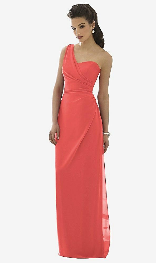 Front View - Perfect Coral After Six Bridesmaid Dress 6646