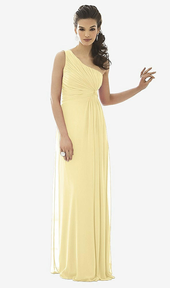 Front View - Pale Yellow After Six Bridesmaid Dress 6651