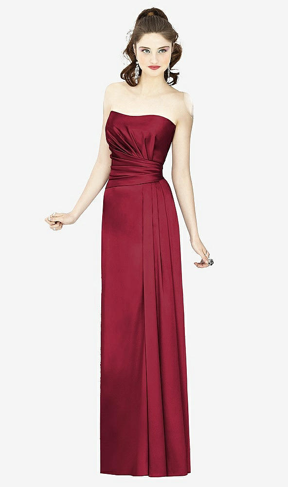 Front View - Burgundy Social Bridesmaids Style 8121