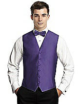 Rear View Thumbnail - Regalia - PANTONE Ultra Violet Yarn-Dyed 6 Button Tuxedo Vest by After Six