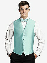 Front View Thumbnail - Seaside Yarn-Dyed 6 Button Tuxedo Vest by After Six