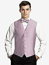 Front View Thumbnail - Suede Rose Yarn-Dyed 6 Button Tuxedo Vest by After Six