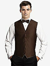 Front View Thumbnail - Espresso Yarn-Dyed 6 Button Tuxedo Vest by After Six