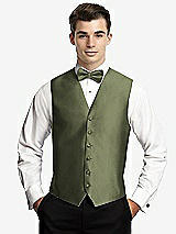 Front View Thumbnail - Moss Yarn-Dyed 6 Button Tuxedo Vest by After Six
