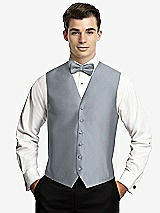 Front View Thumbnail - Platinum Yarn-Dyed 6 Button Tuxedo Vest by After Six