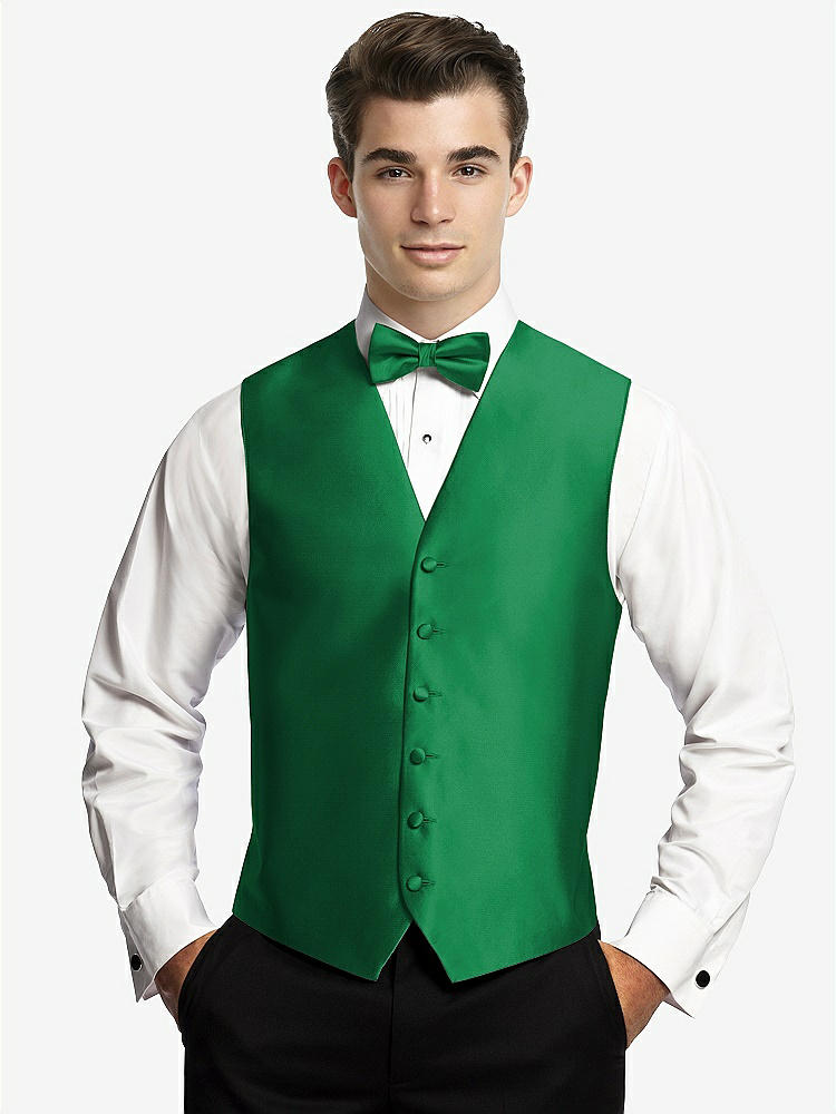 Front View - Shamrock Yarn-Dyed 6 Button Tuxedo Vest by After Six