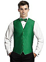 Rear View Thumbnail - Shamrock Yarn-Dyed 6 Button Tuxedo Vest by After Six