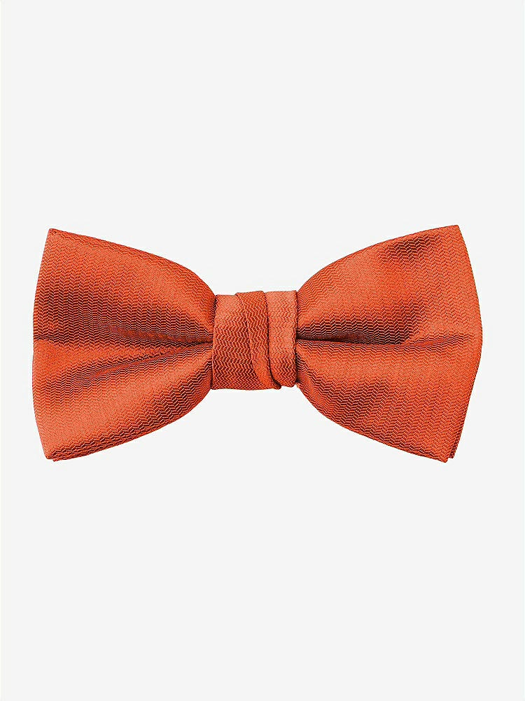 Front View - Tangerine Tango Yarn-Dyed Boy's Bow Tie by After Six