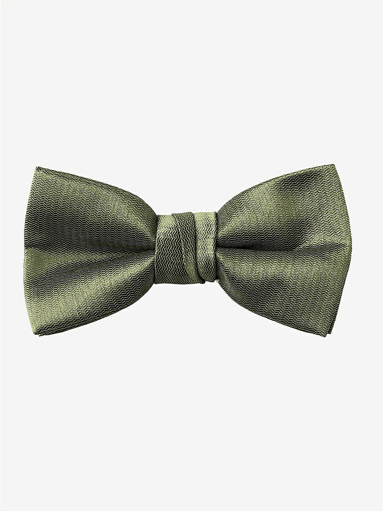 Front View - Olive Green Yarn-Dyed Boy's Bow Tie by After Six