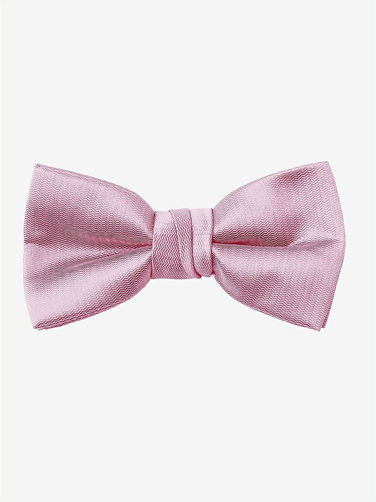 Front View - Powder Pink Yarn-Dyed Boy's Bow Tie by After Six