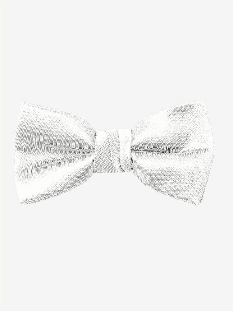 Front View - White Yarn-Dyed Boy's Bow Tie by After Six