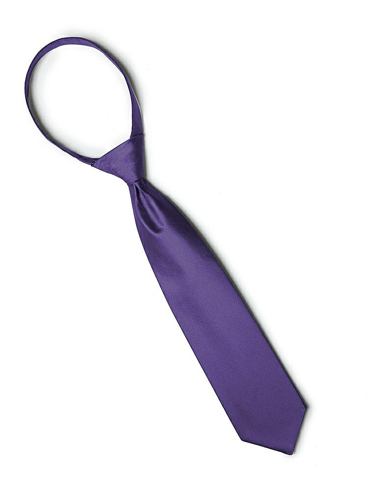 Back View - Regalia - PANTONE Ultra Violet Yarn-Dyed Boy's Slider Tie by After Six