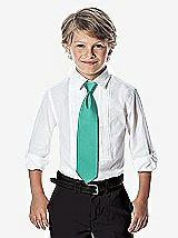 Front View Thumbnail - Pantone Turquoise Yarn-Dyed Boy's Slider Tie by After Six
