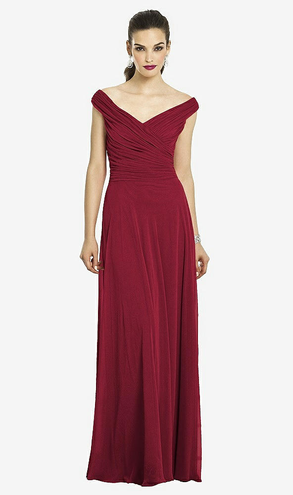 Front View - Burgundy After Six Bridesmaids Style 6667