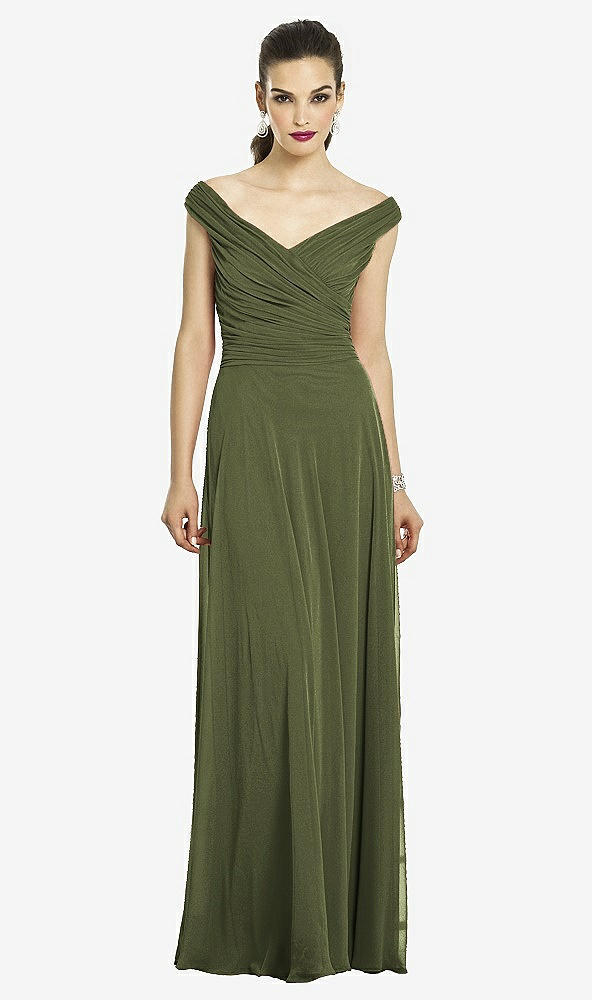 Front View - Olive Green After Six Bridesmaids Style 6667