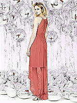 Rear View Thumbnail - Coral Pink Social Bridesmaids Style 8125