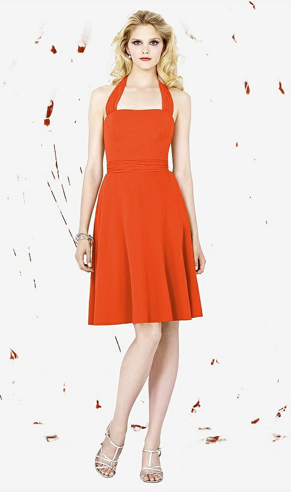 Front View - Tangerine Tango Social Bridesmaids Style 8126