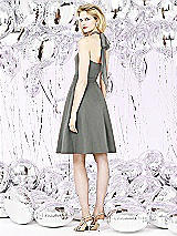 Rear View Thumbnail - Charcoal Gray Silver Social Bridesmaids Style 8126