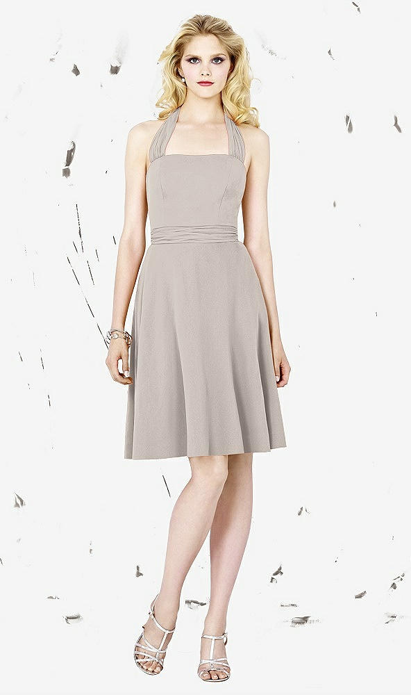Front View - Taupe Social Bridesmaids Style 8126