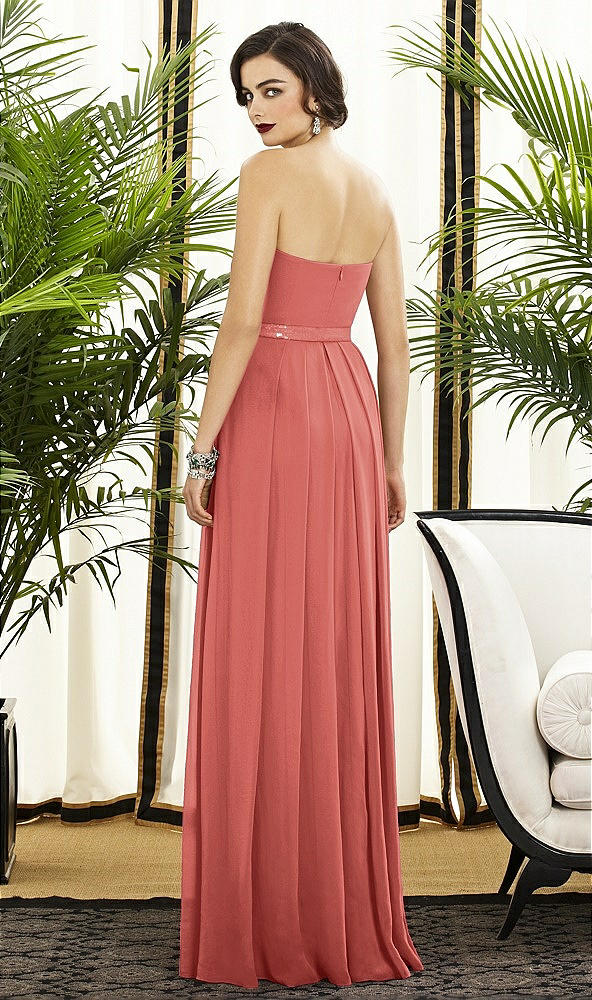 Back View - Coral Pink Dessy Collection Style 2886