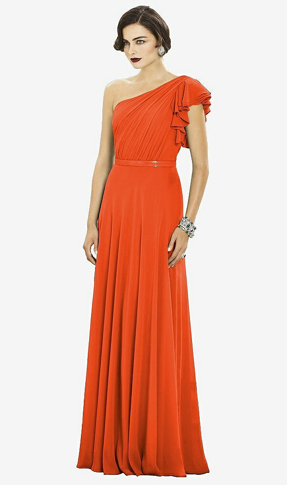 Front View - Tangerine Tango Dessy Collection Style 2885
