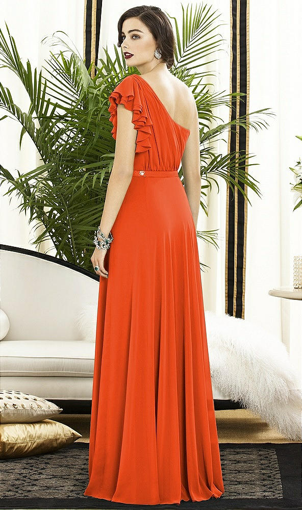 Back View - Tangerine Tango Dessy Collection Style 2885