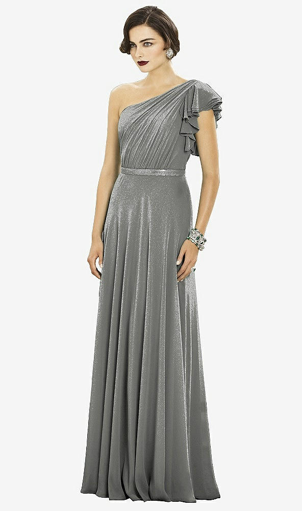 Front View - Charcoal Gray Silver Dessy Collection Style 2885