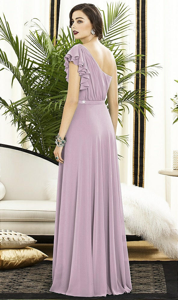 Back View - Suede Rose Silver Dessy Collection Style 2885